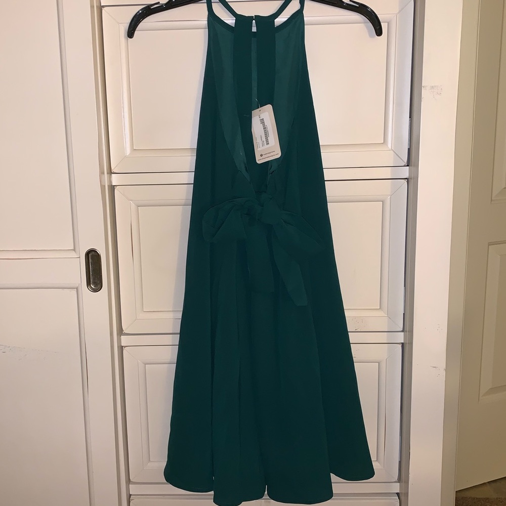 brand new forest green boutique dress